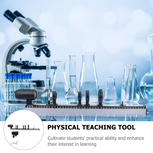 50cm Set ULTECHNOVO Physical Optics Experiment Kit with Optical Bench, Professional Glass Convex Concave Lens