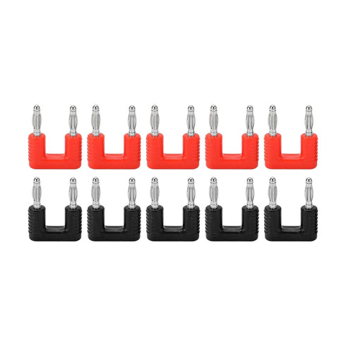 Qingdinu 14 Pcs Dual Banana Plugs 2 Way Spacing 19mm Brass Professional for