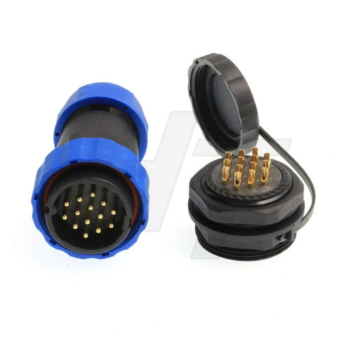 HangTon HE29 Circular Panel Mount Connector, Waterproof IP68 Aviation Plug Socket (14 pin)