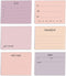 Feminine Reminder Fill in Sticky Note Pads, Set of 6, 4" x 3" Pink Purple, 50 Sheets Per Pad, Made in The USA
