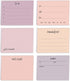 Feminine Reminder Fill in Sticky Note Pads, Set of 6, 4" x 3" Pink Purple, 50 Sheets Per Pad, Made in The USA