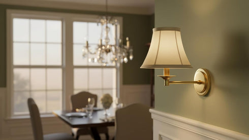 Aspen Creative 30008, 3" 6" 5" Set 1 Bell Clip-On Chandelier Lamp Shade, Butter Crme, Top x Bottom x Slant Height