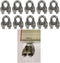 Excursions 3/16" U-Bolts Galvanized Wire Rope Clamps, 10 Pack