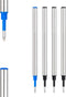 DunBong Rollerball Pen Refills Pack of 5, Fine Point 0.5mm Red Ink Replaceable Ballpoint Pen Refills (Blue)