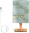 MNSRUU Night Stand Light Lamp Green Gilded Marble Bedside Table Lamp with