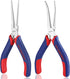 WORKPRO 2-Piece 6" Mini Needle Nose Pliers Set, Long Nose and Bent Nose Pliers with Comfort Grip Handles