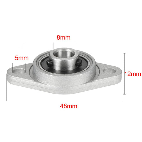 uxcell 4pcs KFL08 8mm Zinc Alloy Self Aligning Pillow Block Flange Bearing, Pack of 4
