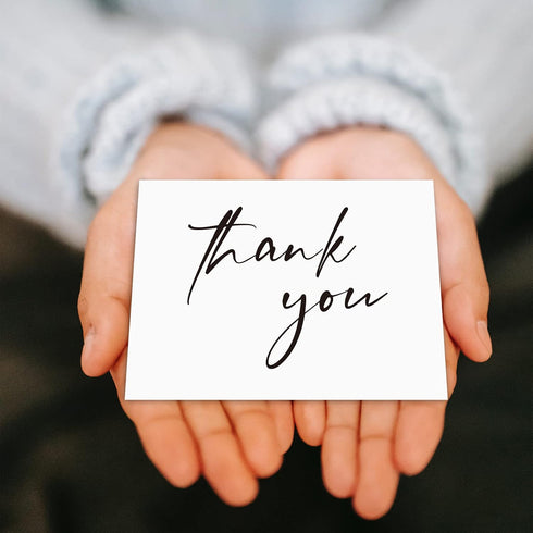 50 4x6 Inch, Thank You Cards with Envelopes Ivory - PK - Wedding Thank You Cards Thank You Cards with Envelopes Bulk