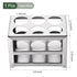 YOKIVE Tube Rack, 3 Layers 304 Stainless Steel Test Tube Rack Holder | Great for 26-30mm Lab Test Tube(Silver, 6-Sockets)