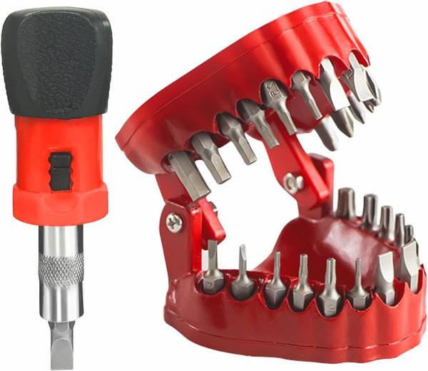 Denture Drill Bit Holder, Dentist Gift, 3D Sculpture Desk Decor, 28PCS 1/4