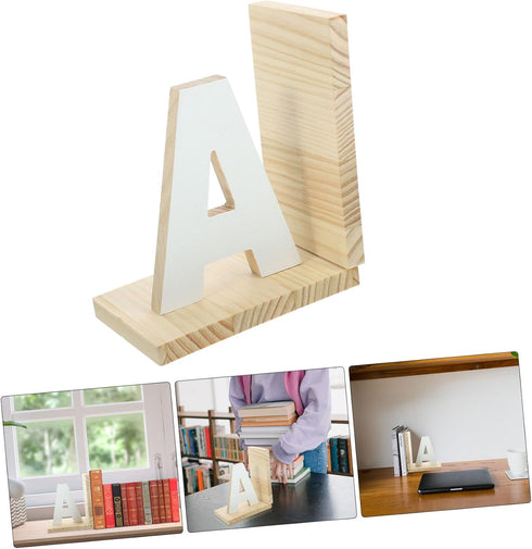 Uonlytech Wooden Bookend - Stylish Desk Organizer for Books and Magazines