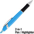 SyPen Highlighter with Ballpoint Pen Combo, 10 Pack in Bright Colors