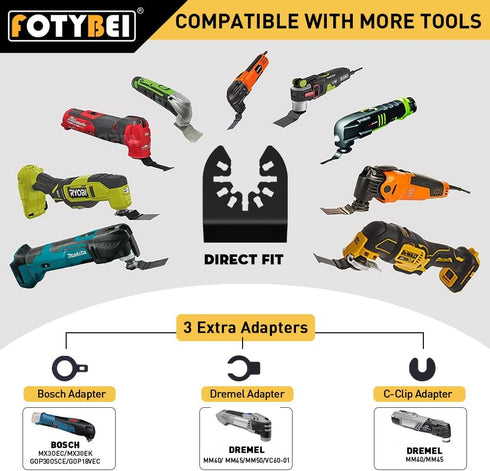Titanium Oscillating Multi Tool Blades, Fit Dewalt, Bosch, Milwaukee, for Wood, Metal, Plastic Cutting