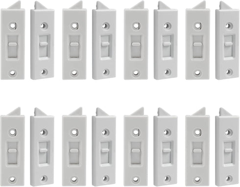 Window Latch Locks Replacement - Plastic Spring Loaded Sliding Window Tilt Latch - Pack of 16 Home Window Accessories