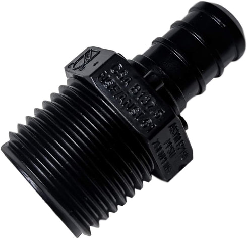 10 Pieces XFITTING 1/2" Pex x 1/2" Male NPT Adapter, Poly Alloy Pex Male, Plastic Male - Crimp Pex B, Black, 10 Packs by XFITTING