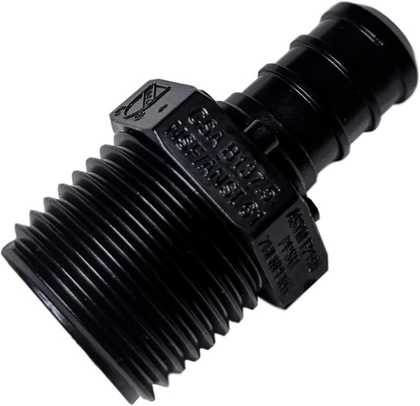 10 Pieces XFITTING 1/2" Pex x 1/2" Male NPT Adapter, Poly Alloy Pex Male, Plastic Male - Crimp Pex B, Black, 10 Packs by XFITTING