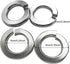 M6 Stainless Flat Spring Lock Washers, 18-8 (304) Stainless Steel, 100 Pack, 0.24” ID