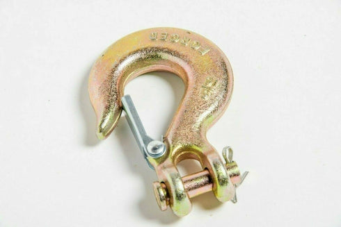 Clevis Slip Hooks with Latch, Safety Chain for 5/16'' Tow Chain, 4,300 LBS Capacity, Package of 2