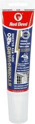 Red Devil 0795 StormGuard 920 100% RTV Silicone Window and Door Sealant, Water-Resistant Adhesive, 2.8 oz. Tube, Clear