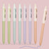 WRITECH Gel Pens Fine Point 0.5mm Blue Ink Silent Click Extra Fine, 8ct Non Bleed for Smooth Writing Journaling
