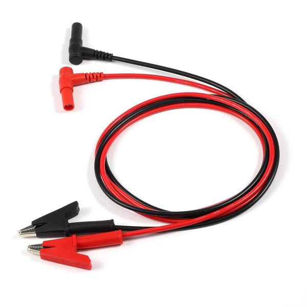 Multimeter Alligator Clips Leads, L Type Banana Male Plug to Alligator Clip Test Cable, 3 Feet
