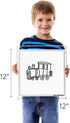 Small Magnetic Desktop White Board, 12 x 12 Inches Mini Portable Dry Erase Board for Office and School