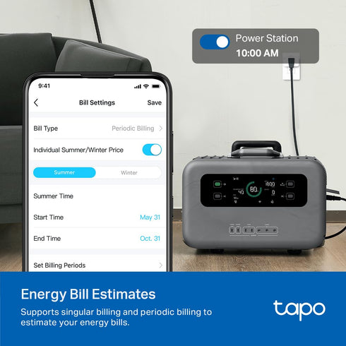 TP-Link Tapo Wi-Fi Smart Plug, Energy Monitoring, Compatible with Alexa & Google Home, 2.4G Wi-Fi Only, Tapo P115