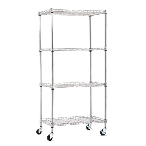 Pusalxl 2 inch,Casters Set 4,Caster 1/4 inch of Wheels Threaded Stem,Wheels for Wire Shelving Racks,Leveling