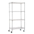 Pusalxl 2 inch,Casters Set 4,Caster 1/4 inch of Wheels Threaded Stem,Wheels for Wire Shelving Racks,Leveling