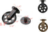 Tsnamay 2Sets Set Black Wall Ceiling Mount Rustic Pulleys for Hanging Lamp,Pulley Wheels for Plug In Pendant Light
