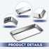 NUOMI Medical Surgical Tray, Stainless Steel Instrument Trays Organizer, 2 Pack Dental Procedure Tray
