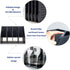 SAYEEC Desktop File Magazine Folder Holder, 4 Section Plastic Hollow Documents Organizer, Foldable Rack