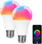 A19 Smart Light Bulb, 9W 900LM RGB+CCT LED Bulb - 16 Million
