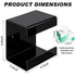 AceOrbit 2 Pack 4.7x3.3x4.8 Black Acrylic Lab Wipe Holder, Glove Dispenser Holder in Wall Mounted Wipe Dispenser