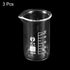 PATIKIL 3Pcs 50ml Tall Form Glass Beaker, 3.3 Borosilicate Glass Measuring Cups with Spout