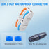 5PCS IP68 Waterproof Junction Box, Outdoor 2 Way Electrical Cable Connector, Quick Screwless Installation for AWG 28-12