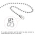 MECCANIXITY Ball Chain Connectors, Stainless Steel Double Ring Clasp for 2.4/3/4.5/6mm Ball Chain, Silver Pack