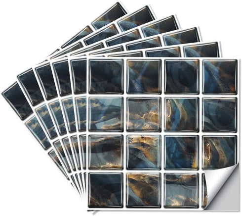 25Pcs Self-adhesive Mosaic Tile transfer for Home Decor, Peel and stick Tile Decal, Water-proof Backsplash Tile Sticker for Kitchen Bathroom,6x6inch/15x15cm by Alwayspon
