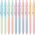 Gel Pens, 10 pcs Medium Point 0.7mm, Gradient Color, Black Ink, Aesthetic Pens for Journaling and Office Supplies