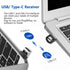 USB/Type-C 2 in 1 Presentation Clicker for Powerpoint, Wireless Presenter Remote Pointer, Hyperlink Volume Control for