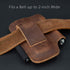 diodrio EDC Leather Knife Sheath Organizer Pouch, Full Grain Leather, Chestnut with Pen Loop