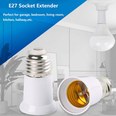 E26 Socket Extender, 6.5CM/2.56 Inch E26 to E26 Lamp Socket Extension Adapter, 4 Pack Lamp Holder