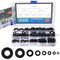 Glarks 410Pcs Metric Flat Washers Assortment Set - M2 M2.5 M3 M4 M5 M6 M8 M10, Black Zinc Plated Alloy