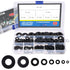 Glarks 410Pcs Metric Flat Washers Assortment Set - M2 M2.5 M3 M4 M5 M6 M8 M10, Black Zinc Plated Alloy