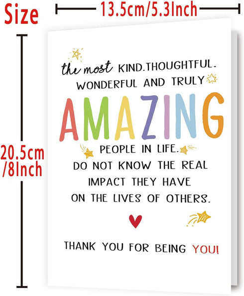 Zyulin Cute Thank You Card for Best Friend Bestie, Appreciation Gifts for Teacher Boss Coworker Doctor, Sweet
