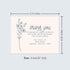 5.5x4.25 Simple Blue Wildflower Funeral Thank You Cards, Personalized Sympathy Acknowledgement Cards, Bereavement Notes