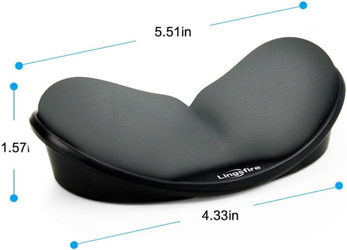 LINGSFIRE Memory Foam Mouse and Keyboard Wrist Rest Pad, Anti-Skid Support Mat for Office Computer (Gray)