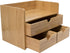 Sorbus Bamboo Desk Organizer - 3-Tier 100% Bamboo Desktop Organizers with 3 Drawers & Shelf