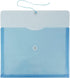 JAM PAPER Plastic Envelopes with Button & String Tie Closure, Blue, 12/Pack