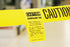 AccuformNMC 25 "Danger Barricade Tag, Adhesive Vinyl Wrap 'n Stick, 12" x 3.125", Black/White on Red
